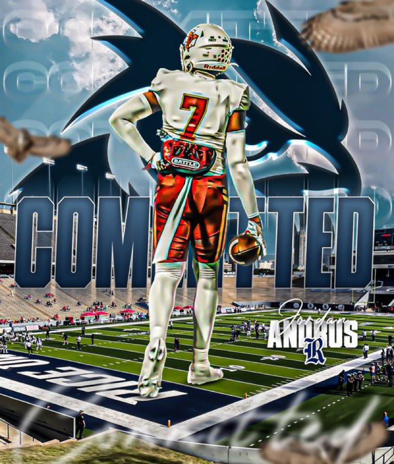 𝐉𝐨𝐫𝐝𝐚𝐧 “𝐉$” 𝐀𝐧𝐝𝐫𝐮𝐬 (@jordanandrus5) on Twitter photo After a very long and stressful process I am very blessed and grateful to say that I will be committing to <a href="/RiceFootball/">Rice Football</a> !! Happy #713Day After a very long and stressful process I am very blessed and grateful to say that I will be committing to <a href="/RiceFootball/">Rice Football</a> !! Happy #713Day
