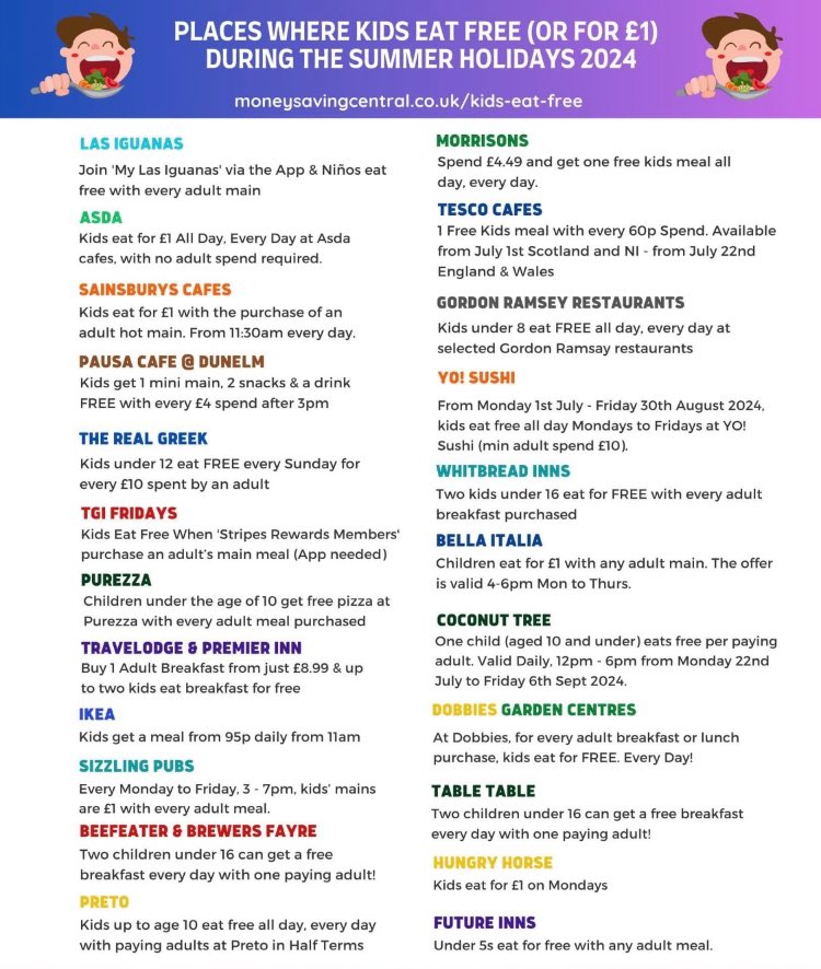 Meal deals for the summer hols! 🍲🍕🥗🍔♥️🫰