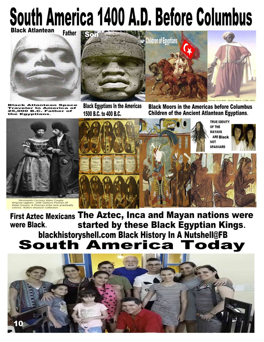 Math7Science's tweet image. BLACKS WERE THE FIRST PEOPLE OF SOUTH AMERICA.