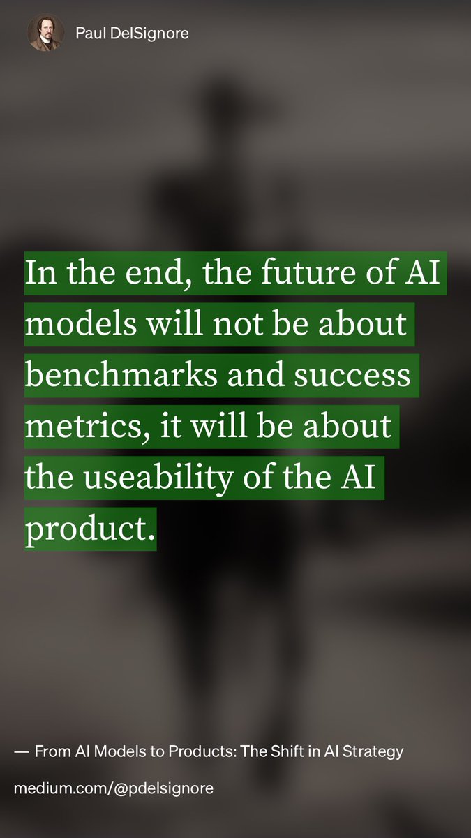 “From AI Models to Products: The Shift in AI Strategy”

#generativeAI #ai
generativeai.pub/from-ai-models…