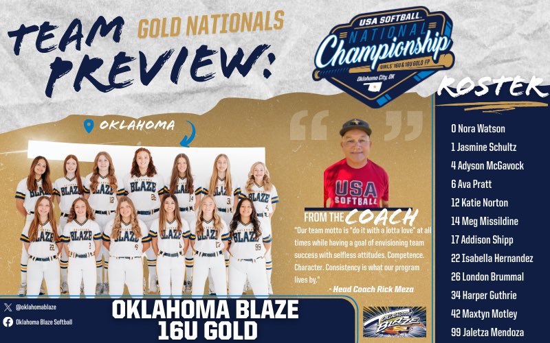 𝙈𝙚𝙚𝙩 𝙩𝙝𝙚 <a href="/OklahomaBlaze/">Oklahoma Blaze Softball</a> ‼️

#GoingForGOLD #TheBestPlayInOKC