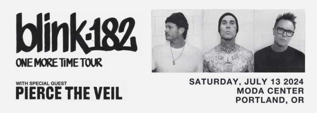 RaokRaven's tweet image. Welcome to Portland, Boys!! It’s about to get ultra loud in the Rose 🌹 City tonight!! Can’t wait!! @blink182 @tomdelonge @markhoppus @travisbarker @ModaCenter @piercetheveil @RRProjectLoVe 
#Blink182 #PierceTheVeil #ModaCenter #MusicHeals #BeKind #LoVe #Music #RaokRaven