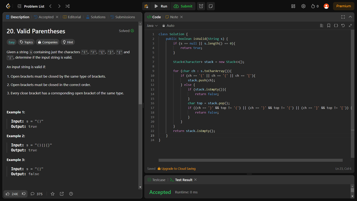 OnkarVallal's tweet image. Day 7 of #100DaysOfCode 1⃣Solved 2 problems on #LeetCode  : 1. Valid Parentheses, 2. Find the Index of the First Occurrence in a String 
2⃣Revised Collection Framework 
#CollectionFramework
#coding #DSA #Java #SpringFramework #GeeksForGeeks #developer #WebDevlopement