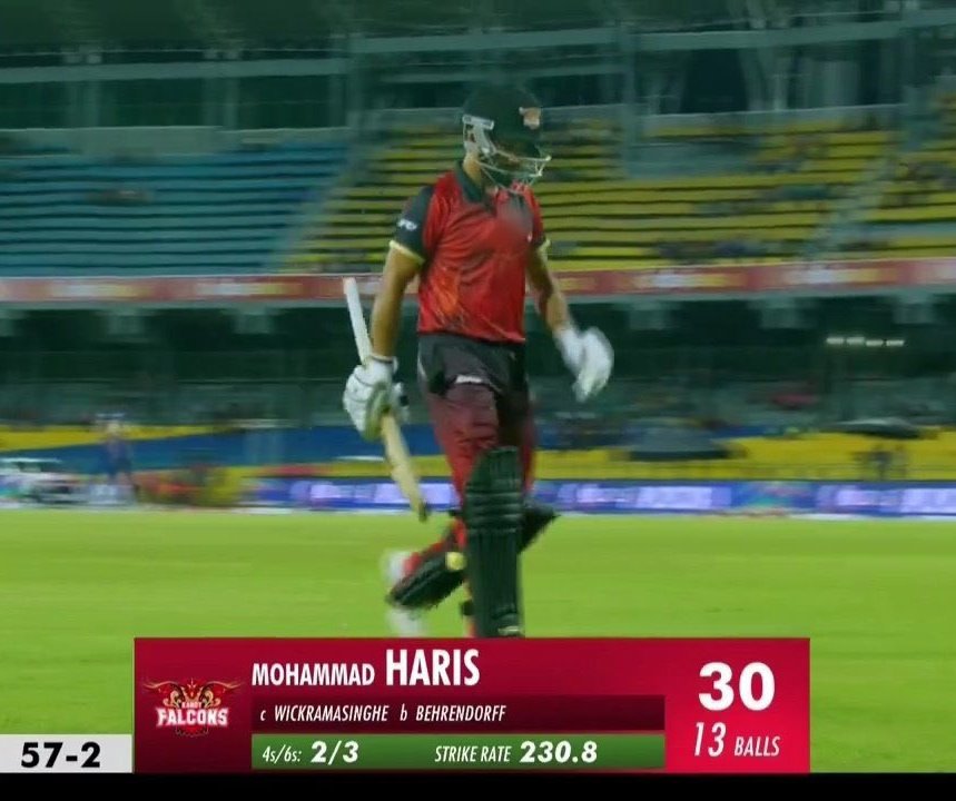 Cricket_istic's tweet photo. Small role , huge impact .

#MohammadHaris #LPL2024 https://t.co/3kSvhrFtJt