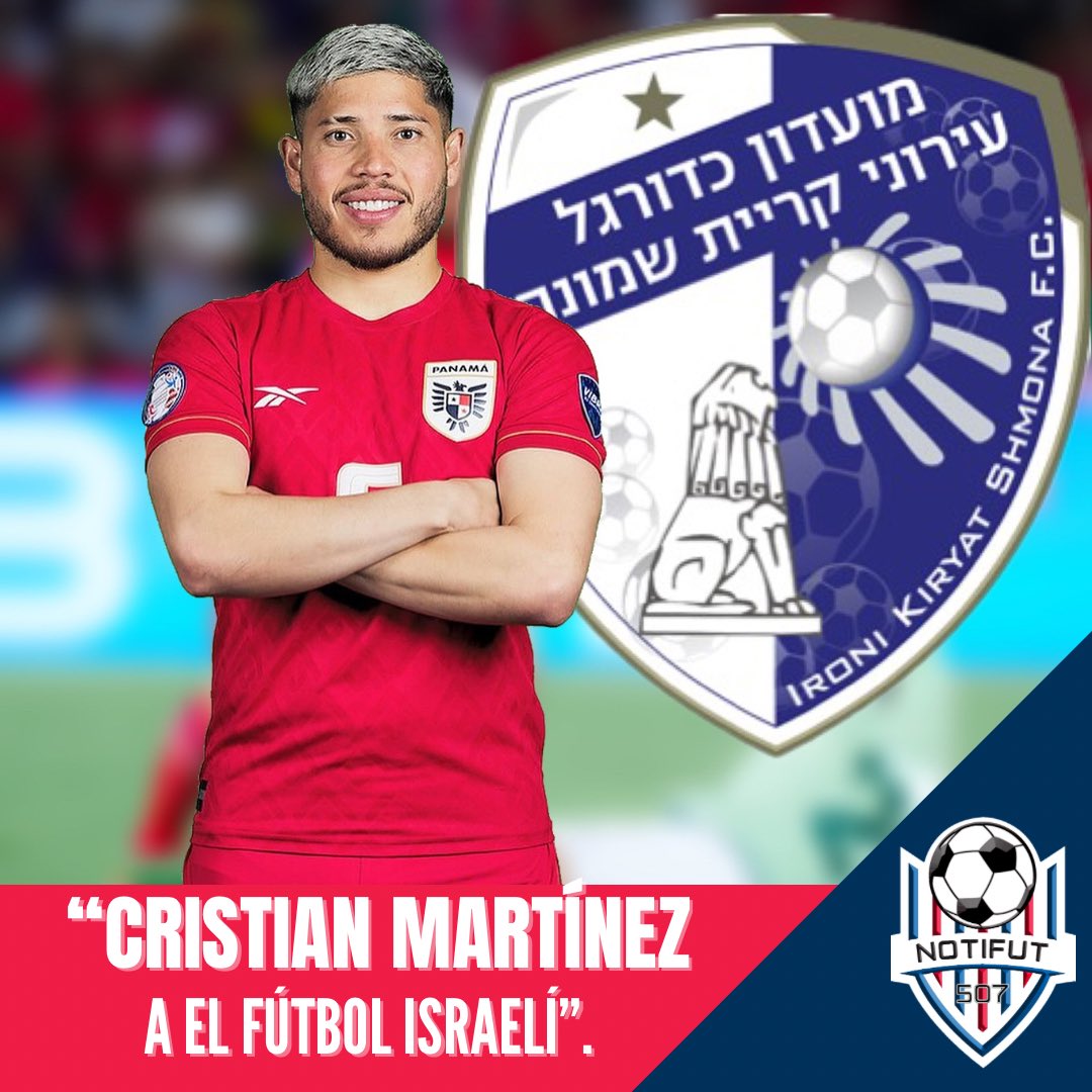 notifut507's tweet photo. “FULO” A ISRAEL”

El @cdplazaamador anuncio la cesión de @CristianJM18 a el fútbol israelí especifícamente a el Ironi Kiryat Shmona FC.

Martinez será compañero de @alfredo_stephens__ 

#notifut507⚽️🇵🇦

@edwinxavierjf https://t.co/rY9f6ct1ze