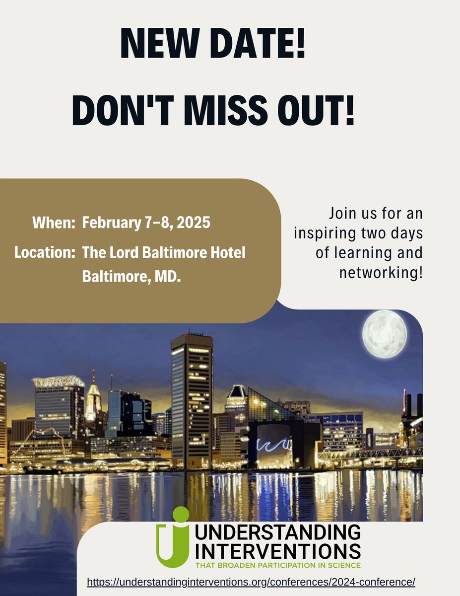 Understanding Intervention's Conference has a NEW DATE: February 7-8, 2025! Check out the website for abstract submissions, registration, and lodging at understandinginterventions.org. #UnderstandingIntervention #UIConference2025