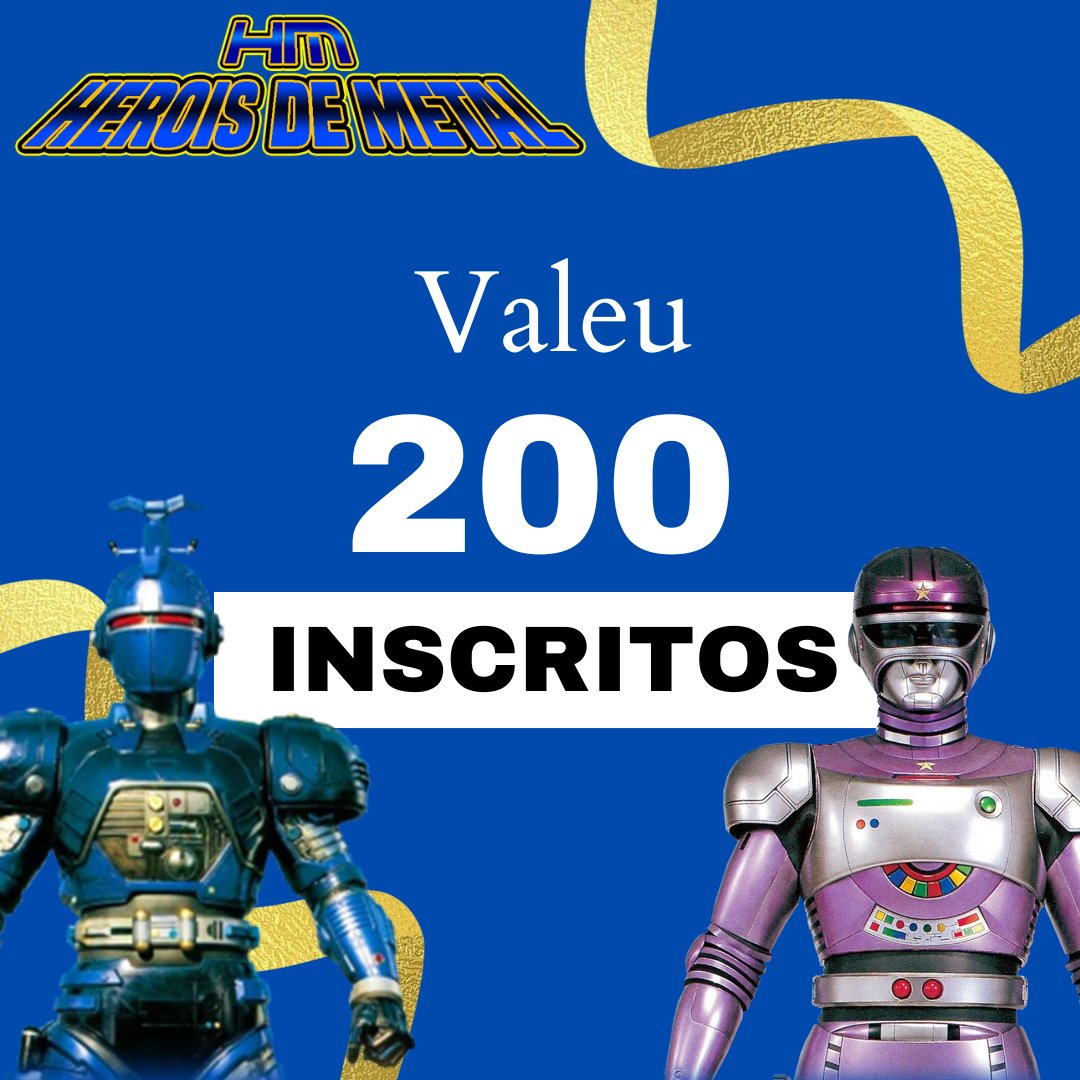 E de volta ao X com uma ótima notícia!

Batemos 200 inscritos lá no YT! Quem puder dar uma passada lá, agradeço. E quem já é inscrito, meu muito obrigado.

youtube.com/@heroisdemetal…