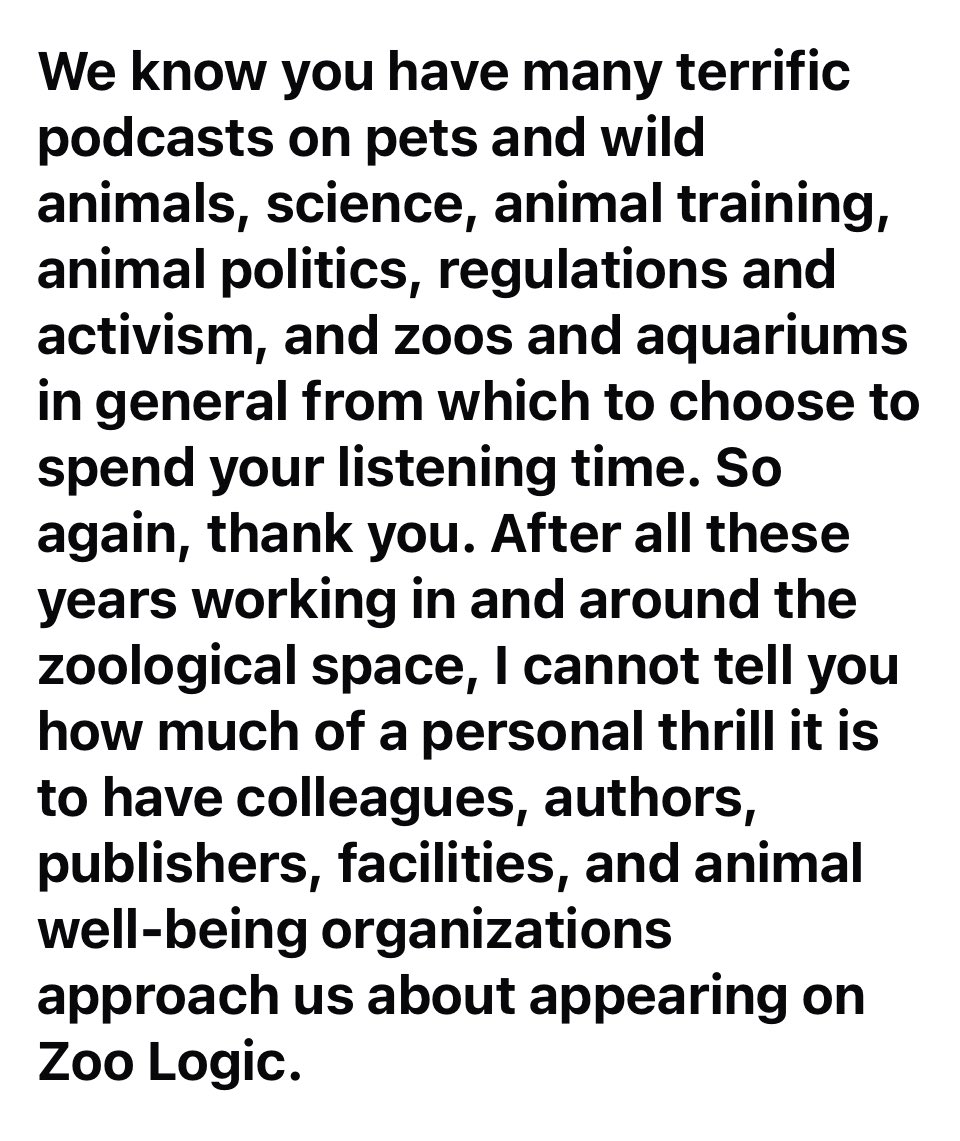ZooLogicPodcast's tweet photo. Half a million downloads and growing. Thank you all. https://t.co/Lhn1zAheKI