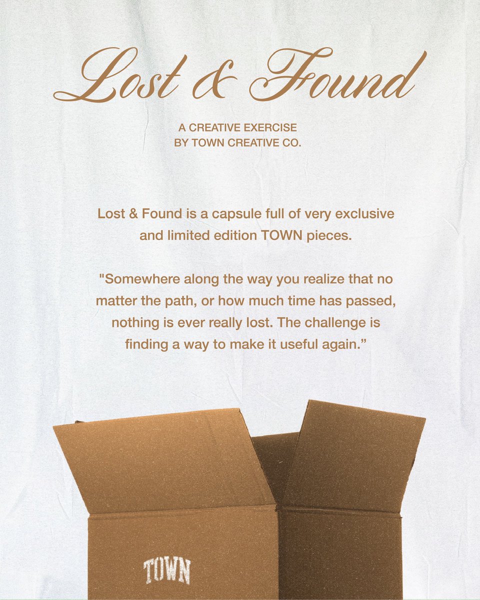 "Nothing Is Ever Really Lost." 📦

Limited Edition Pieces Available Exclusively At townuniversity.co 🏛