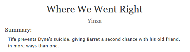 romancingbarret's tweet photo. Where We Went Right
💚Barret/Dyne
💚4.6k, rated T
💚for Day 7 of #romancingbarretweek

AO3 🔗 in replies! https://t.co/8wRpfmAzRr