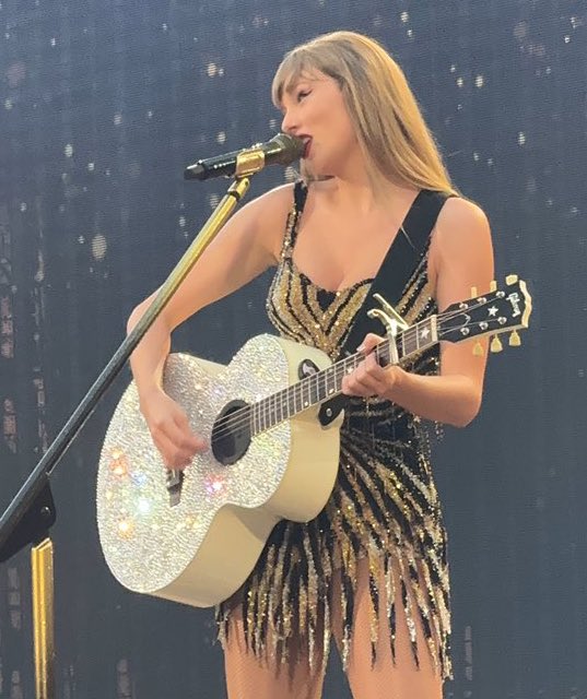 tswifterastour's tweet photo. THE NEW FEARLESS DRESS IS EXTREMELY REP TOUR CODED #MilanTSTheErasTour https://t.co/MCVpMX4HcD