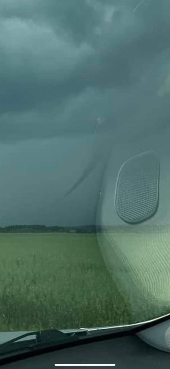Jon_Cole_'s tweet photo. A Funnel cloud formed during a passing thunderstorm in Washburn Maine.  #MeWx #severewx #MeNews https://t.co/NdfKwOt8cB
