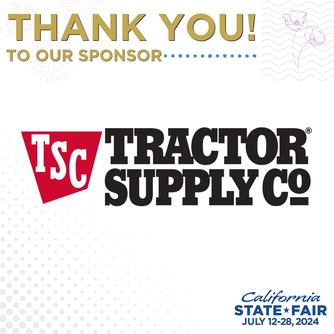 CAStateFair's tweet photo. Thank you to our sponsor Tractor Supply Co. 🌾🚜Livestock Awards Ceremony, Presented by Tractor Supply Co., on your visit to the California State Fair!  #CAStateFair https://t.co/DCCSxqb6bE