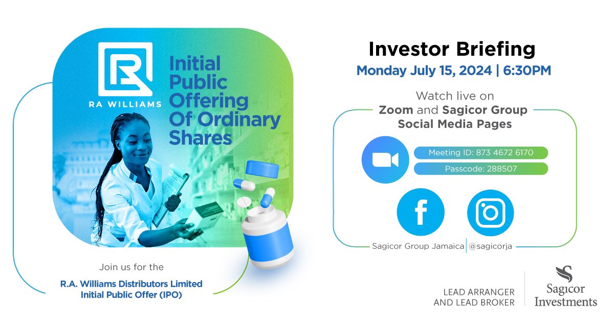 Join us Monday, July 15, 2024, at 6:30pm to get your questions answered and all the facts you need, to be ready to participate in the R.A. Williams Distributors Limited’s IPO. 🙌🏾✨