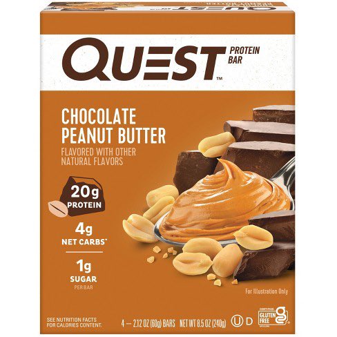hauntedkgs's tweet photo. Quest Chocolate Peanut Butter Bar:
9/10
- i’m not the biggest peanut butter fan, but i loved it in this
- it’s got a peanut butter base with chocolate pieces throughout the bar
- it’s was nice and chewy like most quest bars
- 190cal &amp; 20g protein

would recommend and buy again !! https://t.co/swNXCTtSca