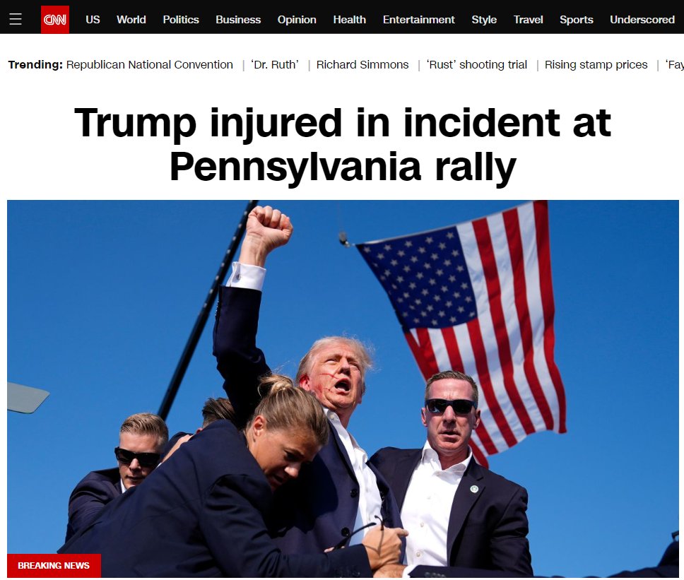 SenderoDerecha's tweet photo. They try to assassinate Donald Trump and @CNN names it as "incident". https://t.co/Utyi8M3vom