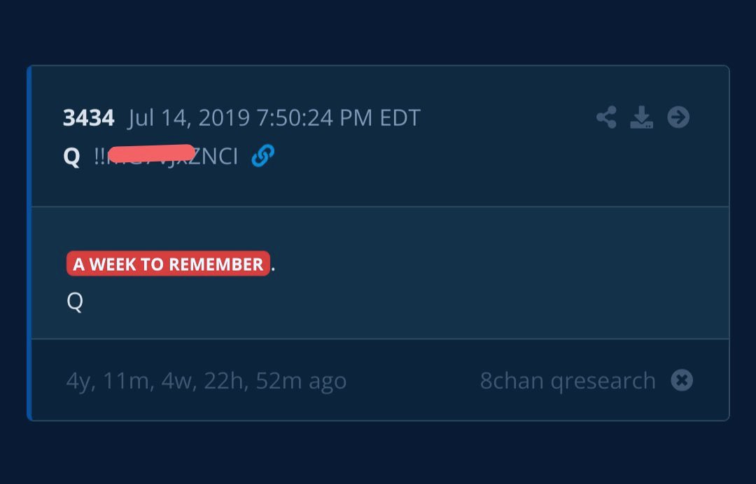 DeepStateZaddy's tweet photo. 🍿Wait till JULY 18th

💥 THE SHOT HEARD AROUND THE WORLD.

🪬THE GREAT AWAKENING 

📅 A WEEK TO REMEMBER. 

🚨 THE TRUTH IS FULL SEND! ⚠️ 

💧drip, drip, FLOOD! 🌊 

July 9 2019 11:46:46 (EST)⏳
-Listen very carefully (again)👂
-Note past (2) years 📅
-Note next (6) years ♾️ 
-You were told what was going to happen 📣
-You were told what battles we face⚔️
-Strategic🧭
-Pre_planned📝
-Patriots in control🇺🇸

FUTURE PROVES PAST 🔮

They said it was a LARP.  They called us names like Qtard etc. They said we were fooled by a fat kid in his basement. They made the whole world write us off and think we were crazy.   

But we aren't crazy.  We are right.  Now they will all see.

You’re watching the systematic destruction of the old guard. A mass psychological deprogramming operation via a military occupation since before January 20th, 2024.

I’m not “for” or “against” @realDonaldTrump I just understand what he is… INEVITABLE! 

A character & persona created for this timeline that serves a very specific role & purpose.

Hold on folks, CIC daddy Trump is coming in hot!

⚠️ THE TRUTH IS FULL SEND! 🚨

🔓Disclosure & Declas has begun, the tides have turned🔄

🪢 Indictments set precedent and will boomerang🔄

*Common Law ⚖️
*Maritime Law 🚢
*Executive Orders 13848 & 13818 💼
*National Emergencies 🚨
*War Time President 🎖️
*PEAD Act 📁
*Acting CIC 🪖
*Who has the football?..🏈 
*Sovereign Nation States & Defunct, Bankrupted Inc.'s💰

🔸 **Economy** 🌐
🔸 **FBI Documents** 📂
🔸 **Fractional Debt Banking System** 💸
🔸 **D. Trump Persecution** 🎯
🔸 **Transgender Agenda (Baphomet Inversion)** 🔄
🔸 **Epstein Client List** 📝
🔸 **Border Crisis** 🚧
🔸 **Vaccine Deaths** 💉
🔸 **Ukraine Bio Labs** ⚗️
🔸 **Hunter Biden Laptop** 💻
🔸 **Human Trafficking** 🚫

🔜 The Breaking Point is imminent.

✅ #UkraineWar (Removing head of the snake = Khazarian Mafia)
✅ #CovidScam 
✅ #RussianCollusion = FBI-Clinton-DNC+
✅ #Obamagate
✅ #ElectionInterference = TREASON
✅ #Ice9LiquidityFreeze
✅ #BRICS + Operation Sandman
✅ #PizzagateIsReal.
✅ #IsraelATerroristState

🆘 EVENT(s) Incoming ‼️

Expect False Flags:
•Cyber attacks 💻
•Banking/Market Crash 💸
•Nuclear Scare Events ☢️
•Civil Unrest 💥
•Blackout Necessary 🌑
•SKY event 🌠

BUCKLE UP NERDS 🤓 shit hasn’t even gotten spicy yet?! 🥵

Law of War
https://t.co/hVKGhca2wE

Hunter Biden Laptop
https://t.co/yoItz2LZTm

CIA child trafficking
https://t.co/1q68SZUx1k

18 U.S. Code § 2385 - Advocating overthrow of Government
https://t.co/ud5yYA7fC8…