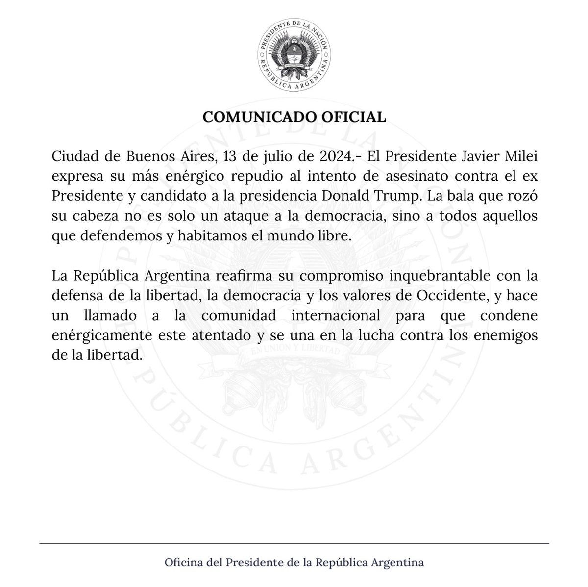 Oficina del Presidente tweet media