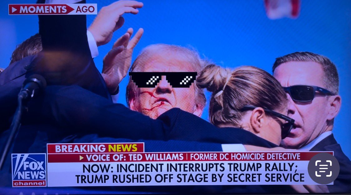 BanksonJoe's tweet image. Trump gets shot and yet he continues to stand and fight for us, the American people!