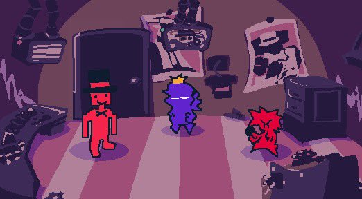 Things look a bit different…. 

Happy (late) ourple v2 anniversary! 

 #P8RemixFNF #OurpleGuy #Ourple #FNaF #FNF #FNFMOD <a href="/FNFNewsAnnounc1/">FNF News</a> <a href="/News_Funkin/">Funkin News</a>