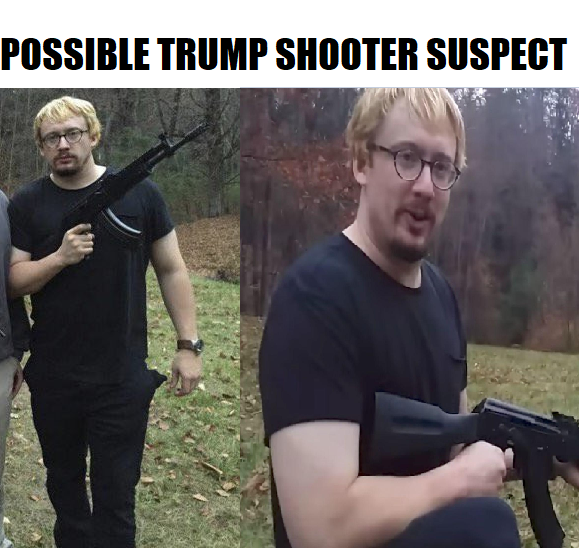 RestauradorRM's tweet photo. Donald Trump shooter has possibly been identified @Meme https://t.co/sdqPVUbHJr