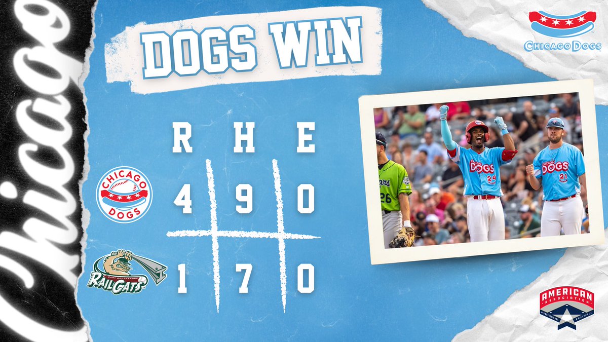 Good guys take the series with tonight’s Dogs dub!💪

📺 aabaseball.tv | 🌭#NoKetchup