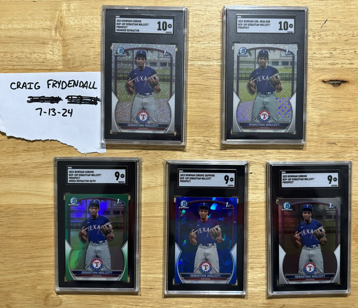 fry_daddy15's tweet photo. @cardboardbst FS/NFT

Prices include shipping

PP G&amp;S or Venmo

Wyatt Langford
Paper 10’s - $20 per
Chrome 9.5 - $25
Chrome refractor 9.5 - $55

Jackson Holliday
Refractor - $100
Chrome base - $35
Paper - $25

Sebastian Walcott
Shimmer - $65
Mojo - 40
Green /99 - $75
Sapphire - $45
Chrome-$20 https://t.co/CmBjbp4bWW