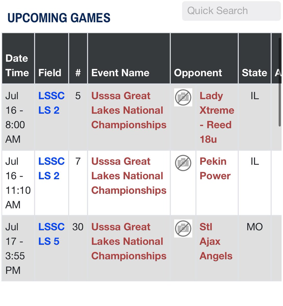 My schedule for the USSSA Great Lakes National Championship Tournament is out! Come out and watch me and my VSA 18U team play this upcoming week! <a href="/NCSACoachDaily/">Jess Daily</a> <a href="/unwsoftball/">UNW Softball</a> <a href="/KristinaMcSwee6/">Kristina McSweeney</a> <a href="/dordtsoftball/">Dordt Softball</a> <a href="/BHSUSB/">Black Hills State Softball</a> <a href="/TommieSoftball/">St. Thomas Softball</a> <a href="/nxt1sports/">NXT 1</a> <a href="/NWCSoftball/">Northwestern College Softball 🥎</a>