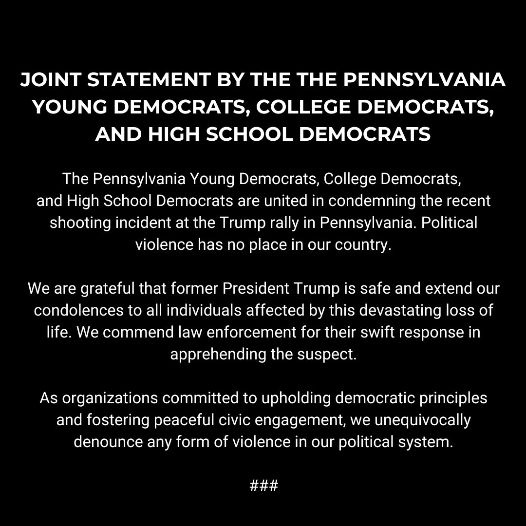 Pennsylvania College Democrats tweet media