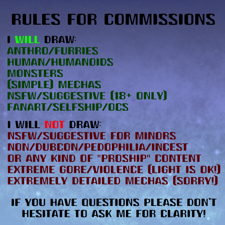 anyways brand spankin new 📌 and fresh price sheet. i could especially use some cash right now lol so if anyone wants to throw a few bucks and get some neat art from it please let me know