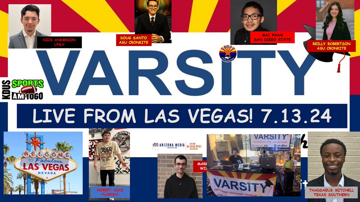 Varsity Sports Show-- Varsity Media Foundation (@varsityshow) on Twitter photo Varsity Sports Show! KDUS am1060 AZ: Live from Las Vegas! <a href="/VDAliesio/">Vince D'Aliesio --Coach D</a> <a href="/LuxorLV/">Luxor Hotel & Casino</a> <a href="/KDUSAM1060/">KDUS AM 1060</a> <a href="/ndanderson10/">Nick Anderson</a>
Listen here: youtu.be/adhsgYDVnfY?si… Varsity Sports Show! KDUS am1060 AZ: Live from Las Vegas! <a href="/VDAliesio/">Vince D'Aliesio --Coach D</a> <a href="/LuxorLV/">Luxor Hotel & Casino</a> <a href="/KDUSAM1060/">KDUS AM 1060</a> <a href="/ndanderson10/">Nick Anderson</a>
Listen here: youtu.be/adhsgYDVnfY?si…