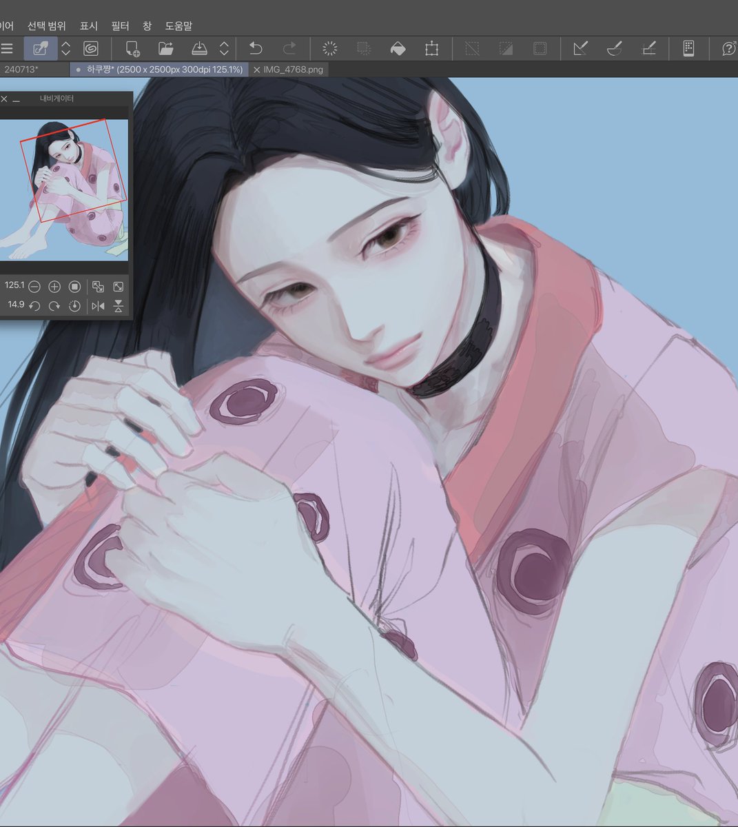 남자아이그리는중