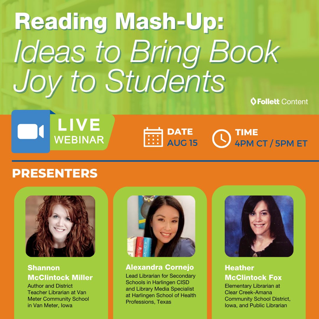 follettcontent's tweet photo. ⭐ https://t.co/uDXVgONW5W ⭐ These librarian rock stars share the ways they’ve found success in sparking #bookjoy and kicking off the new school year with excitement and energy! #EdChat #TLChat #FutureReadyLibs #KidLit #K12Education #LibrarianPD @shannonmmiller https://t.co/ibyHvRnAF9