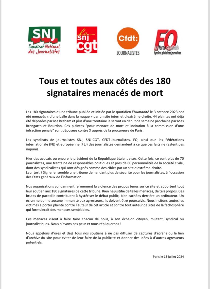 Unis face à la fachosphère