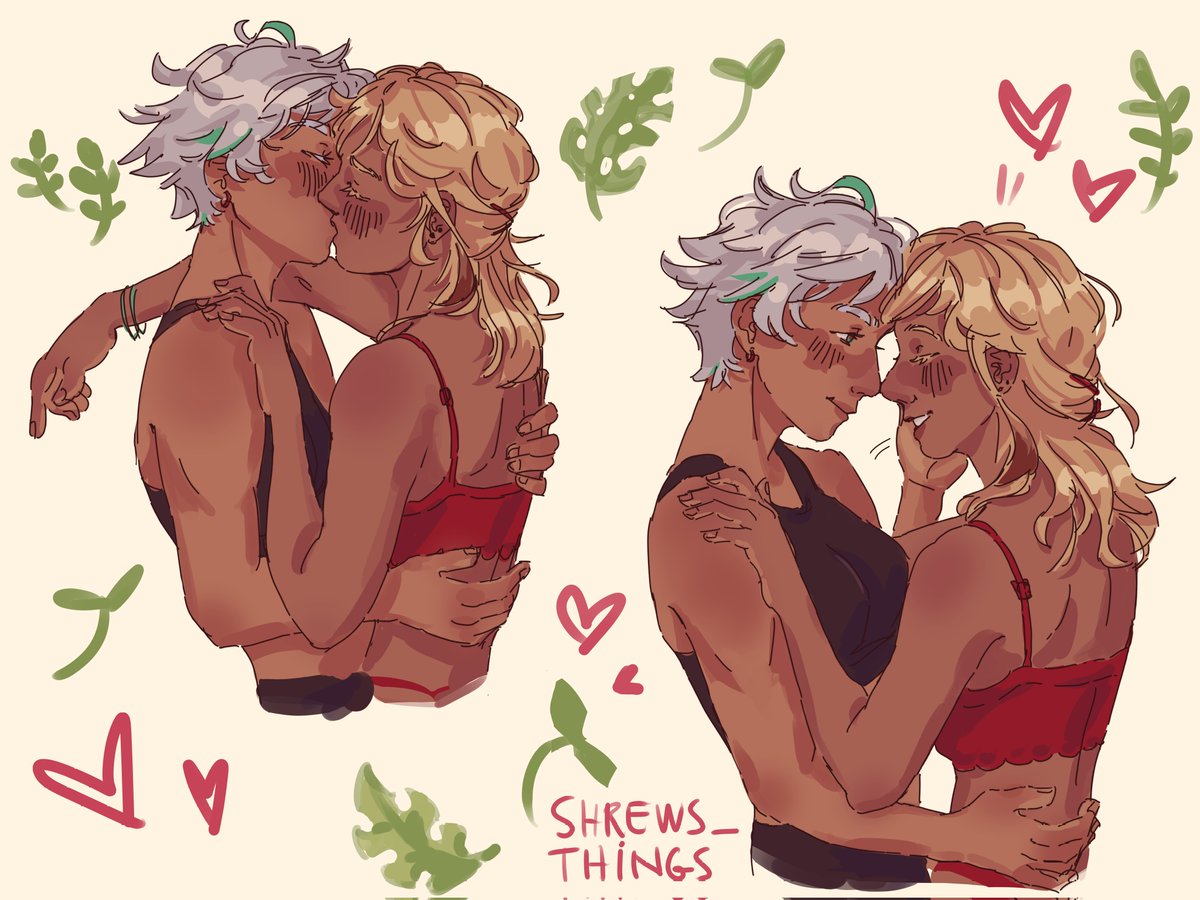 shrews_things's tweet photo. Fem #haikaveh soft smooch for @semi_original in @hkvthm_action !!! I had fun drawing this, I hope you like it <3 https://t.co/YuQ9kUn6ZA
