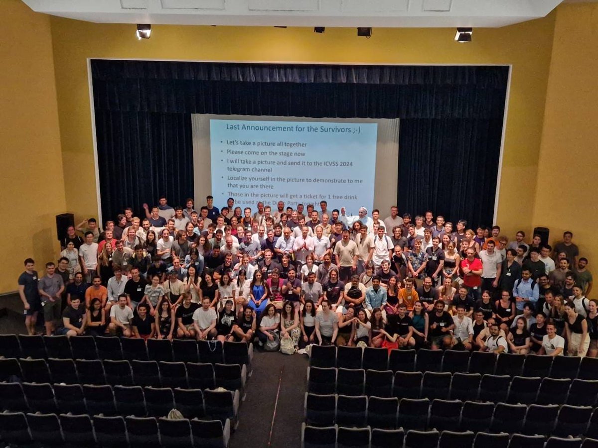 camillo4eyes_'s tweet photo. #ICVSS2024 - Last day
Speakers:
Michael J. Black
Pietro Perona
Aaron Hertzmann
I feel so lucky, meeting such diverse people who share a passion for research. The spark I needed. #icvss #icvss24 https://t.co/yL8dANKdzZ