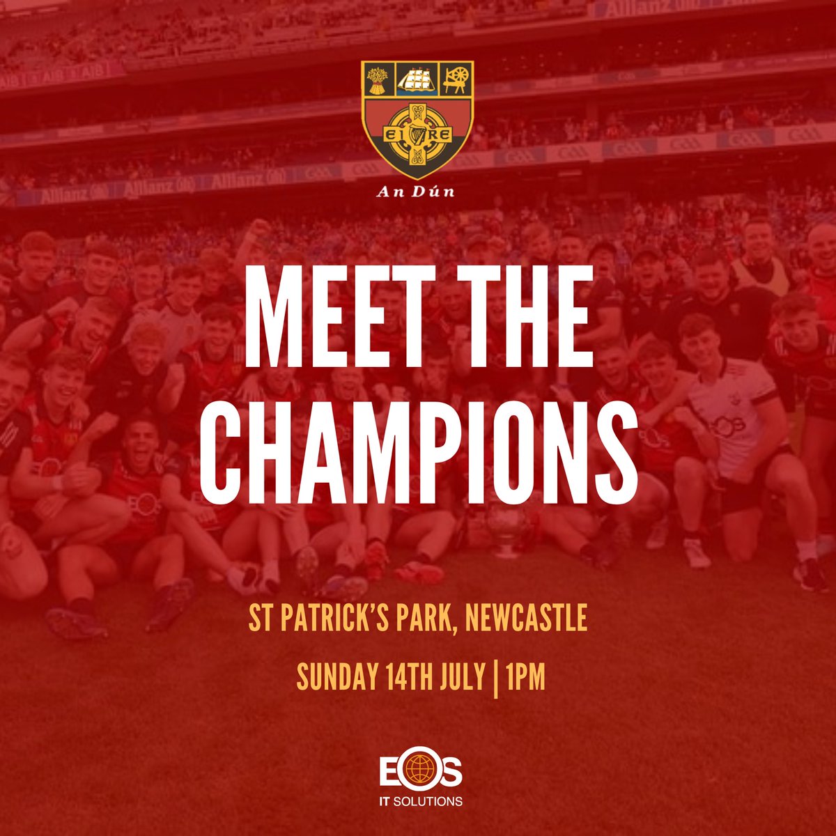 officialdowngaa's tweet image. 🏆 Our Tailteann Cup Champions will be in St Patrick’s Park tomorrow at 1pm.

🔴⚫️ Supporters young and old are invited to celebrate with our players, management and the Tailteann Cup 🤳🏻