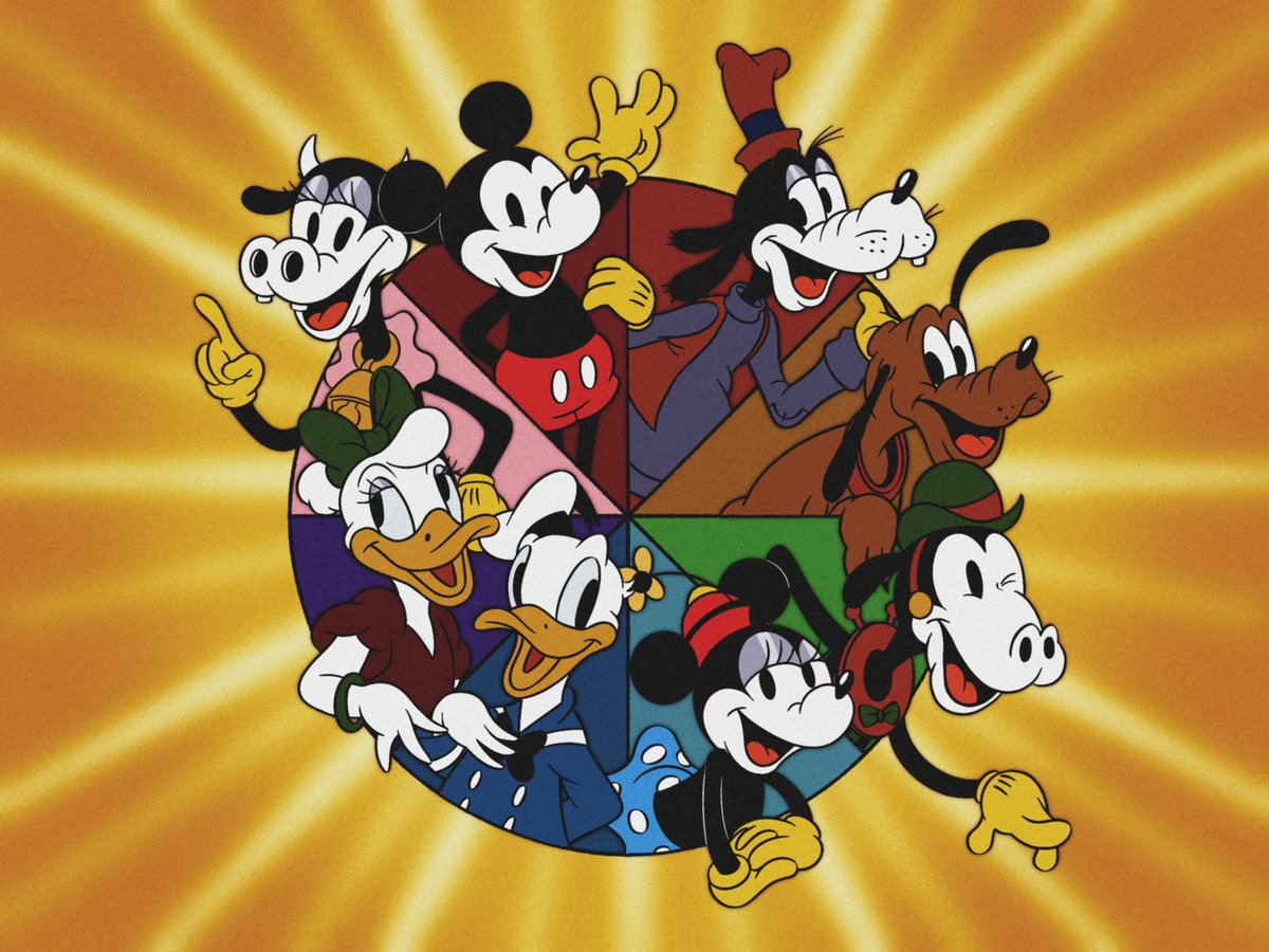 InkRubberhose's tweet photo. Walt Disney’s furry ocs!
.
.
.
#Disney #MickeyMouse #Goofy #Pluto #HoraceHorsecollar #MinnieMouse #DonaldDuck #DaisyDuck #ClarabelleCow
.
#ColorWheelChallenge https://t.co/MZeuPlfJYy