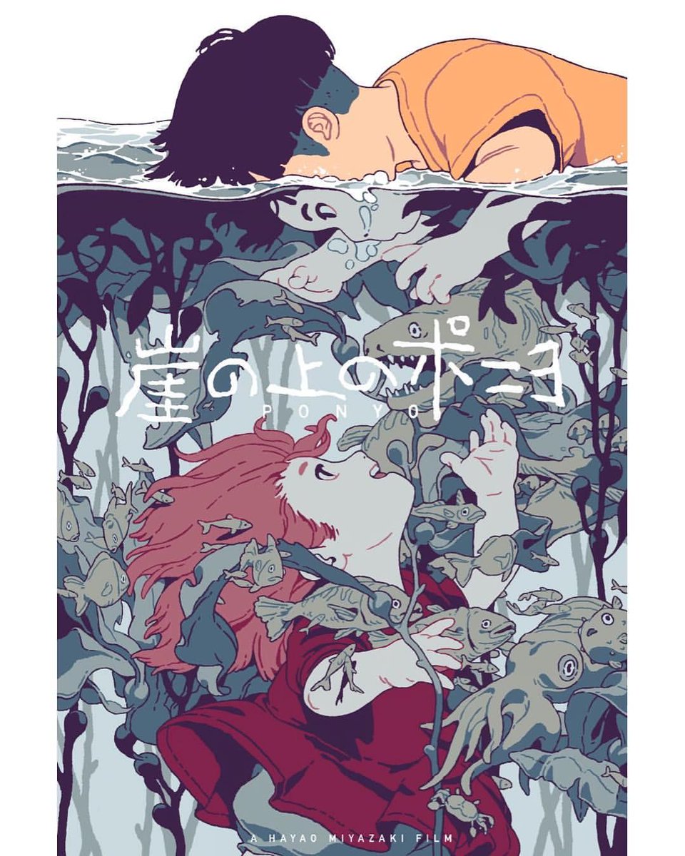 anime_'s tweet image. Love this Ponyo art