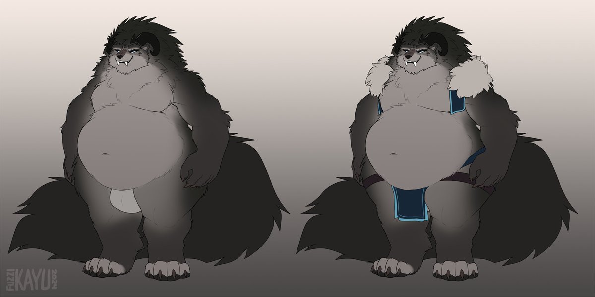 One last ArtFight ref update for 2024, for the monster lovers. Zatu the *big* Ravik chieftan, complete with his attire that...really doesn't do much