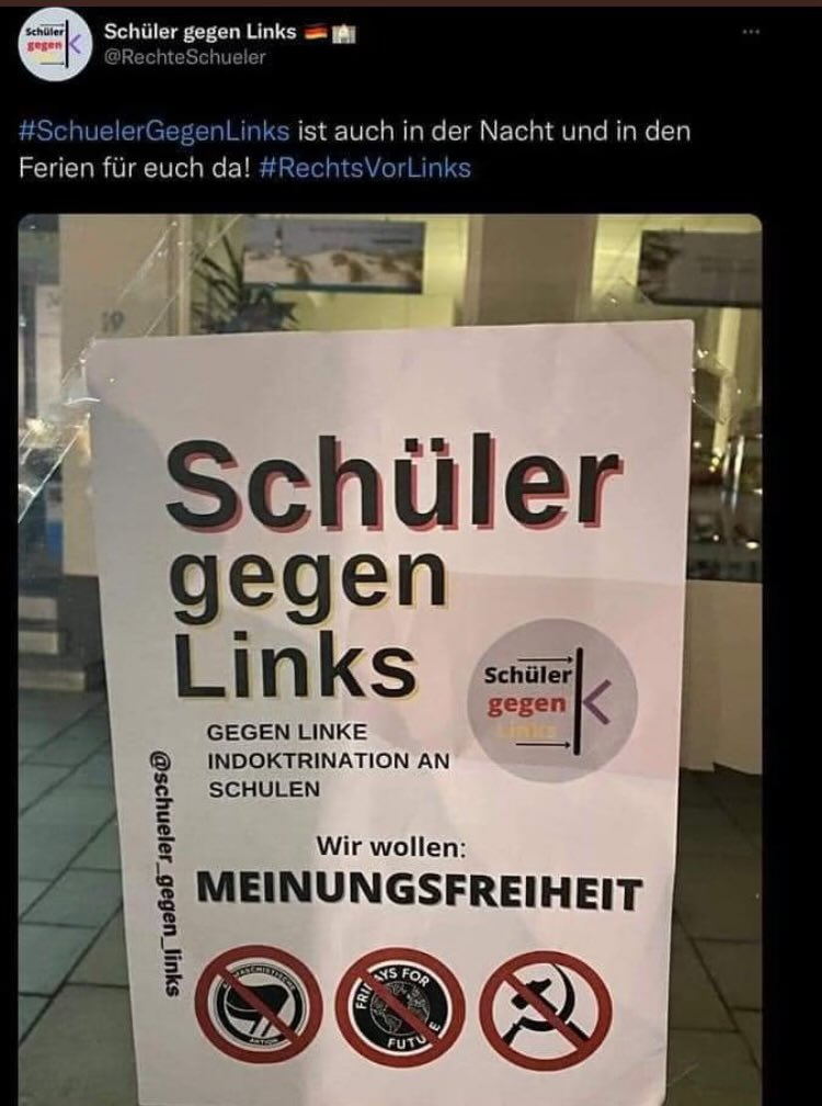 queru_lant's tweet photo. Schüler gegen Links ☝️

Das macht Mut für die Zukunft und müsste in jeder Schule hängen. https://t.co/63UlQIYs2M