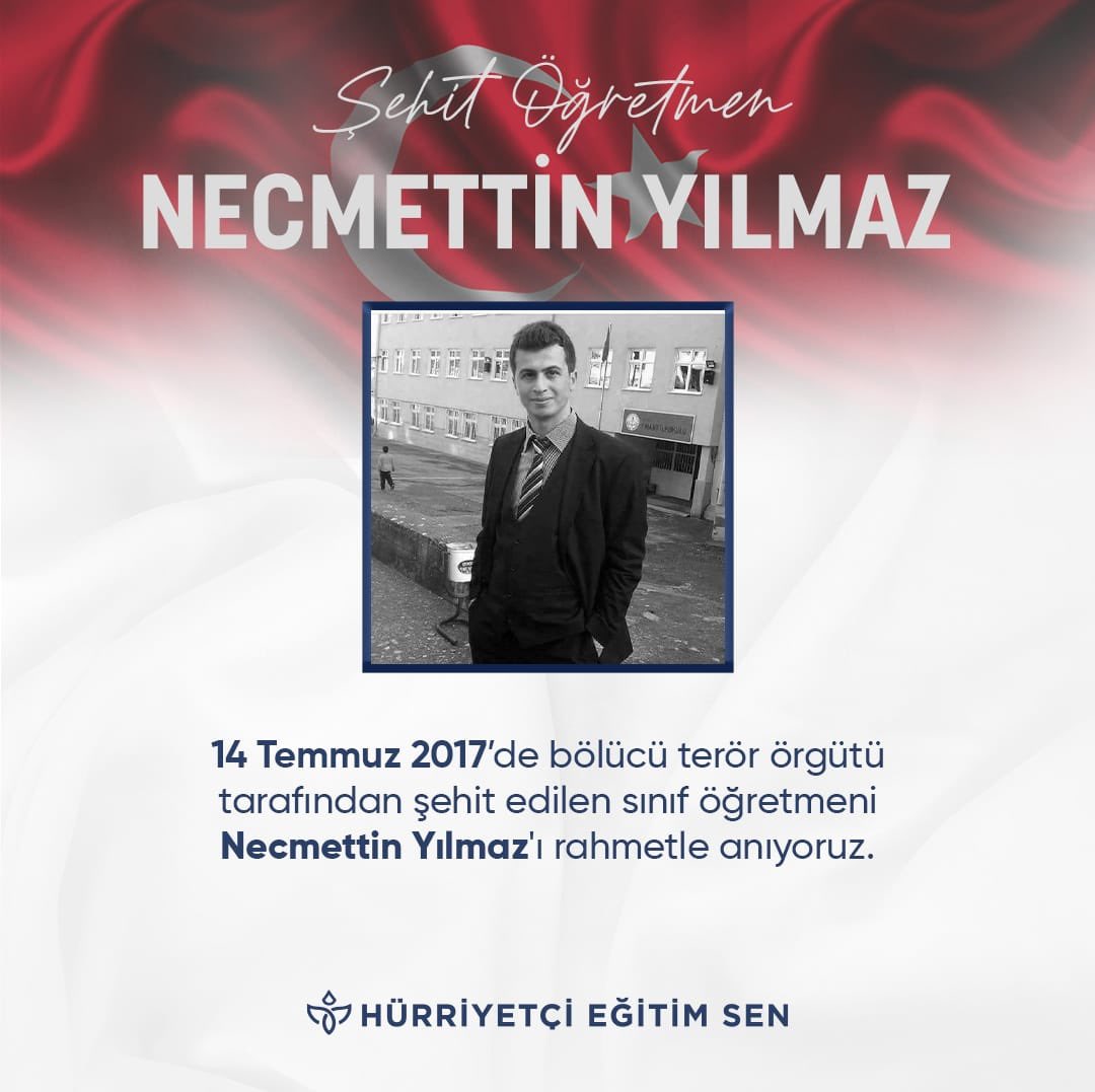leventkuruoglu's tweet photo. 14 Temmuz 2017'de bölücü terör örgütü PKK tarafından şehit edilen meslektaşımız Necmettin Yılmaz'ı rahmetle arıyoruz. https://t.co/WzjzJNSxnu