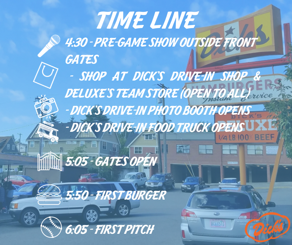 GoFishSticks's tweet photo. Whatโs better than baseball and burgers? Make sure to get to the Fryer early to enjoy all the pre-game activities and food!
#GoDeluxes #Dubsea #DicksDriveIn https://t.co/GhAgvbbVkB
