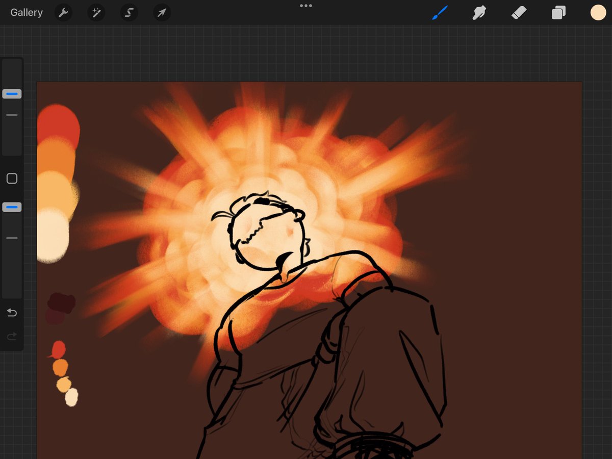 nevrevous's tweet photo. the second this bitchass drawing is done i’m never drawing an explosion ever again. when will i be free https://t.co/QCVNvy286i
