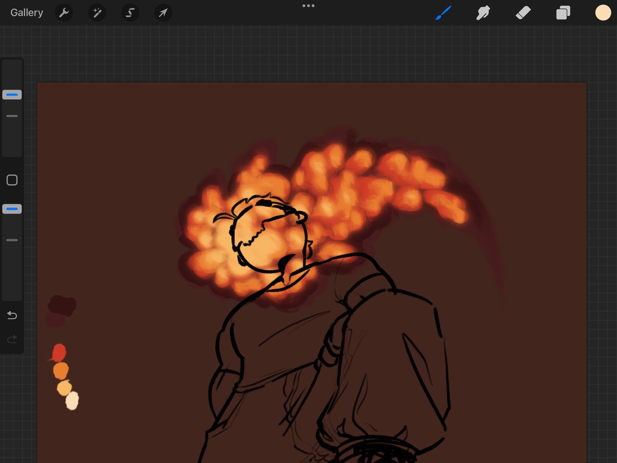 nevrevous's tweet photo. the second this bitchass drawing is done i’m never drawing an explosion ever again. when will i be free https://t.co/QCVNvy286i