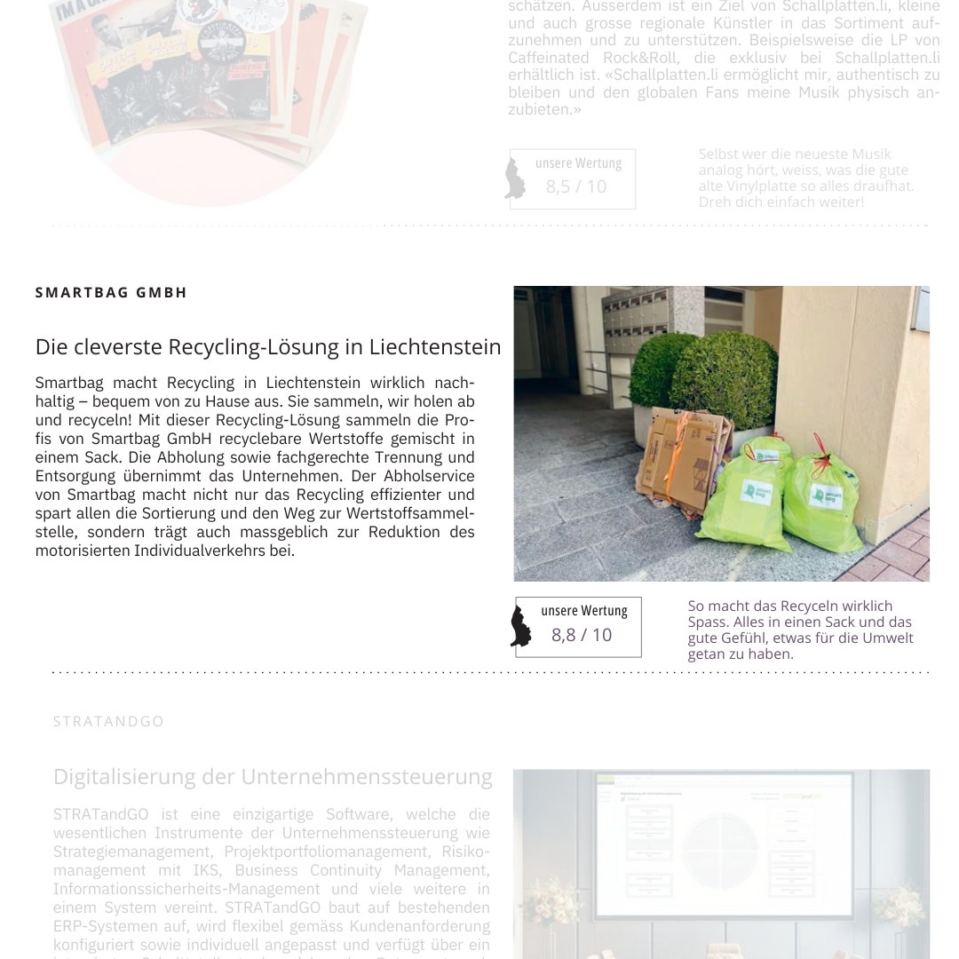 smartbag_li's tweet photo. Wir sind stolz darauf, dass unser Recyclingunternehmen Smartbag in der neuesten Ausgabe des Magazins "Made in Liechtenstein" auf Seite 46 als sehr gut bewertet und vorgestellt wurde. Ein herzliches Dankeschön an @vaterlandnews für die Auswahl und den tollen Beitrag.
#Smartbag https://t.co/2PcEpoGy2g