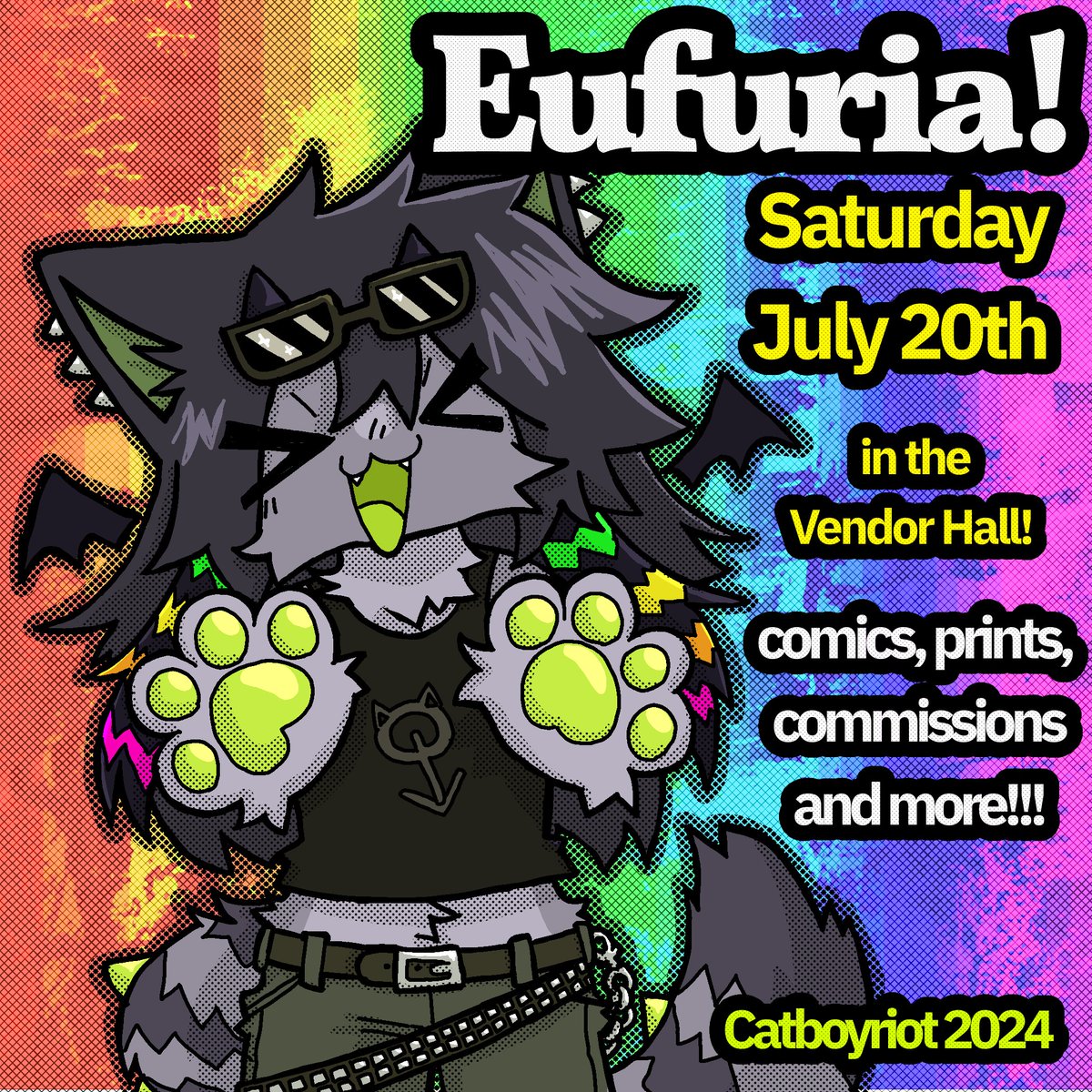 Eufuria is less than a week away!!?? What the heck!! In addition to Saturday, I'll also be tabling on Friday night! If you're near Albany, come by to get some cool art or take furry pics! (OR PREORDER A SHIRT IN PERSON WINK)