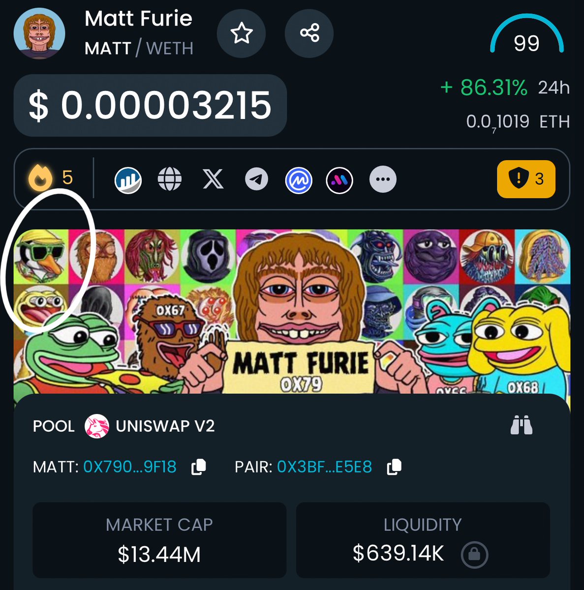 PEPENGCTO's tweet photo. We have been featured in $Matt banner alongside $Pepe, $Wolf, $Brett, and $Andy

$PEPENG 0x696969 🐧 

0x69696937a66defa05529751543ba2ea1393452c2 https://t.co/p5c2xhGMeb