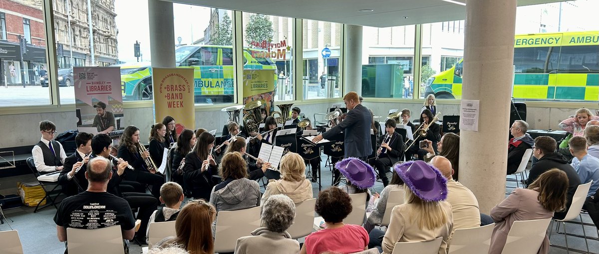 BarnsleyMusicSv's tweet photo. Brassed On 2024 - you have been a blast! 🎺 @BarnsleyCouncil 

Delighted to include so many young musicians performing on the new Lightbox stage @BarnsleyLibs @ace_thenorth @BrassBandsEng @FusionCivic @BarnsWindBands https://t.co/vZg1AjPCzA