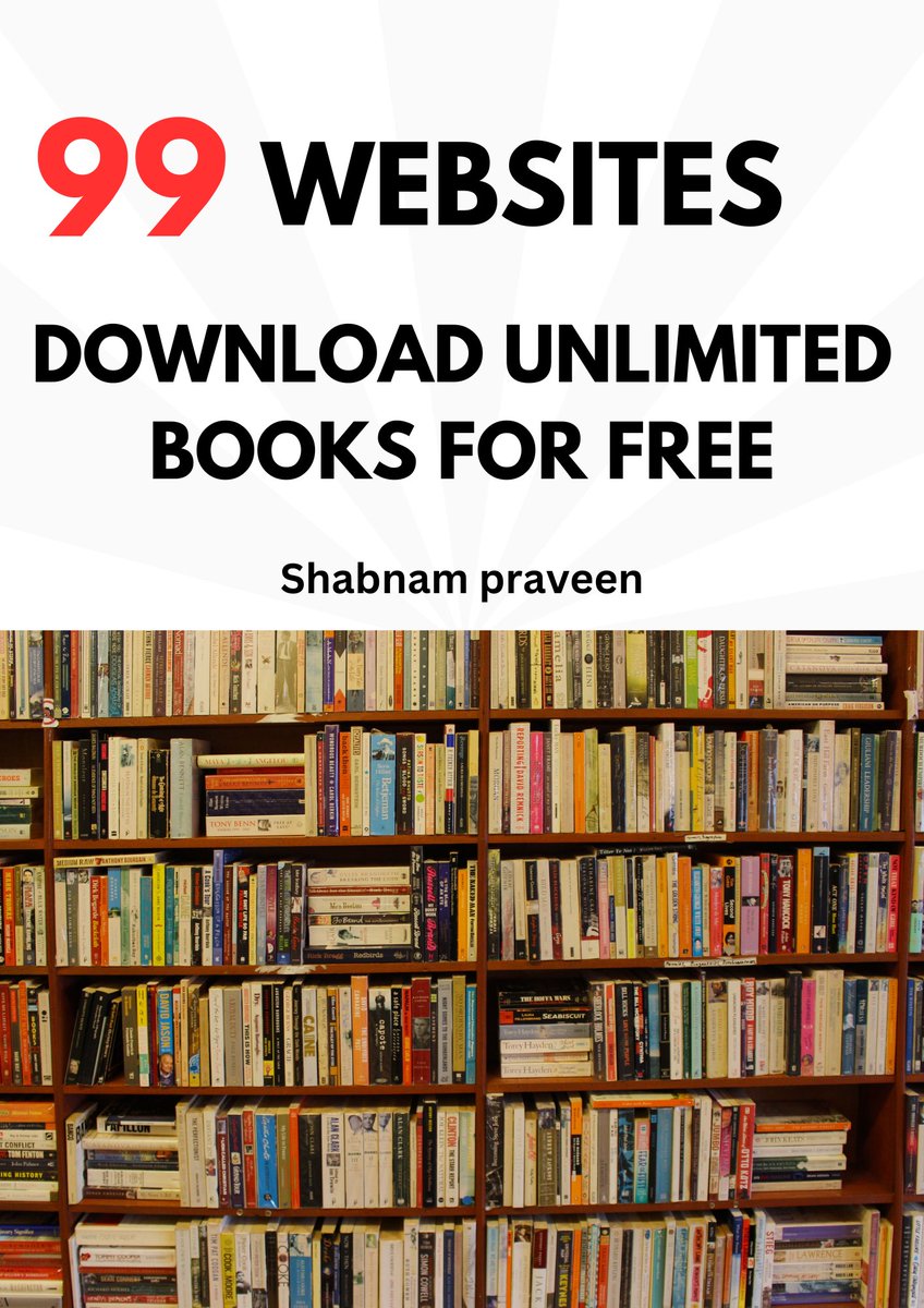 List of 99 websites where you can download unlimited books for free:

No money needed..

Save your 1000$ 

1. Follow Me 
2. Like and Retweet
3. Reply with "Book”

Follow so I will DM you